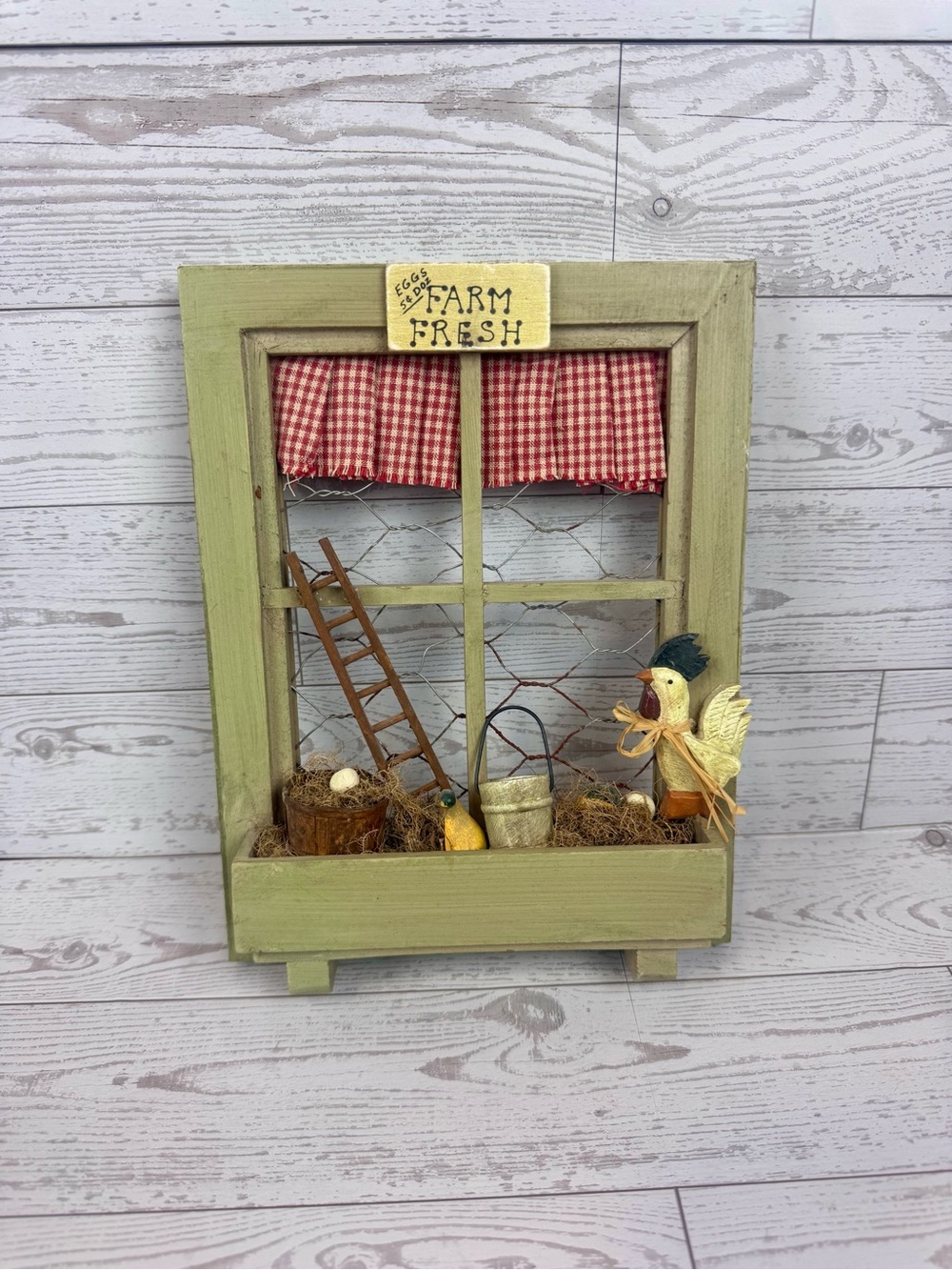 Cottage Core Chicken Farm Fresh Eggs Wall/Shelf Decor
